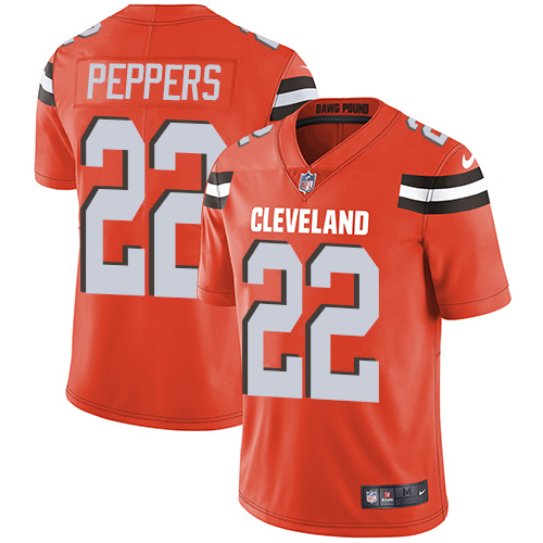 Nike Browns #22 Jabrill Peppers Orange Alternate Youth Stitched NFL Vapor Untouchable Limited Jersey